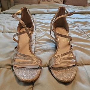 Size 10 strappy wedges gold